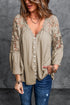 Crochet Lace Button Top